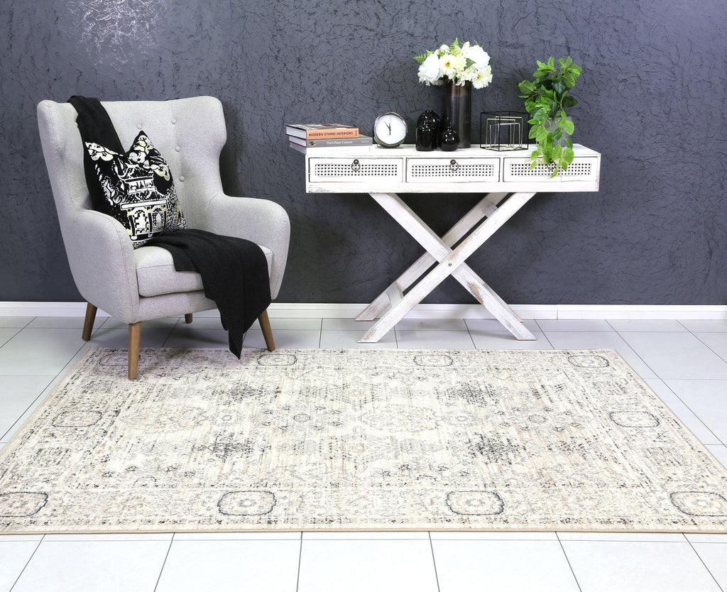 Arya Ziegler White Grey Rug