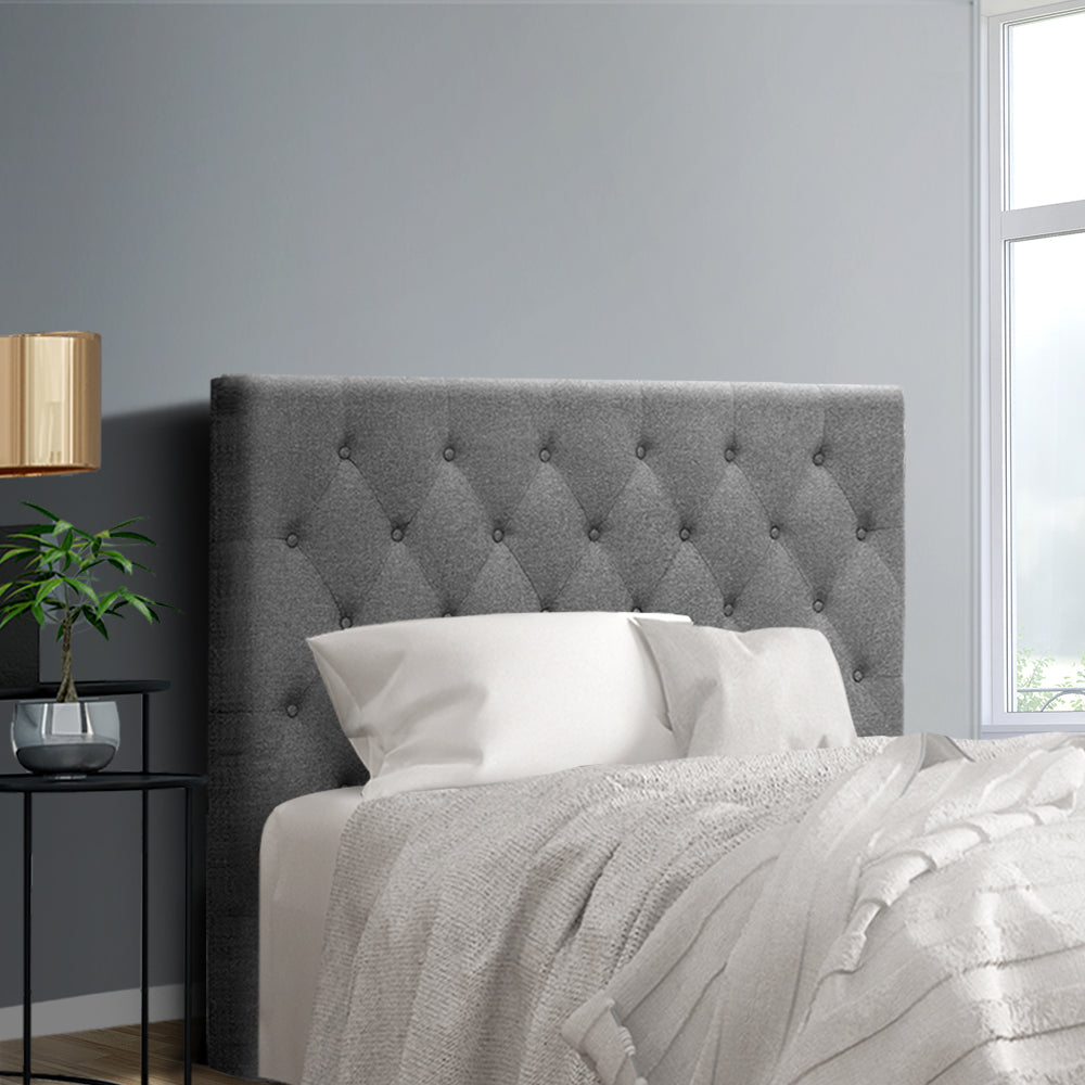Artiss Bed Head Headboard King Single Size Fabric CAPPI Grey