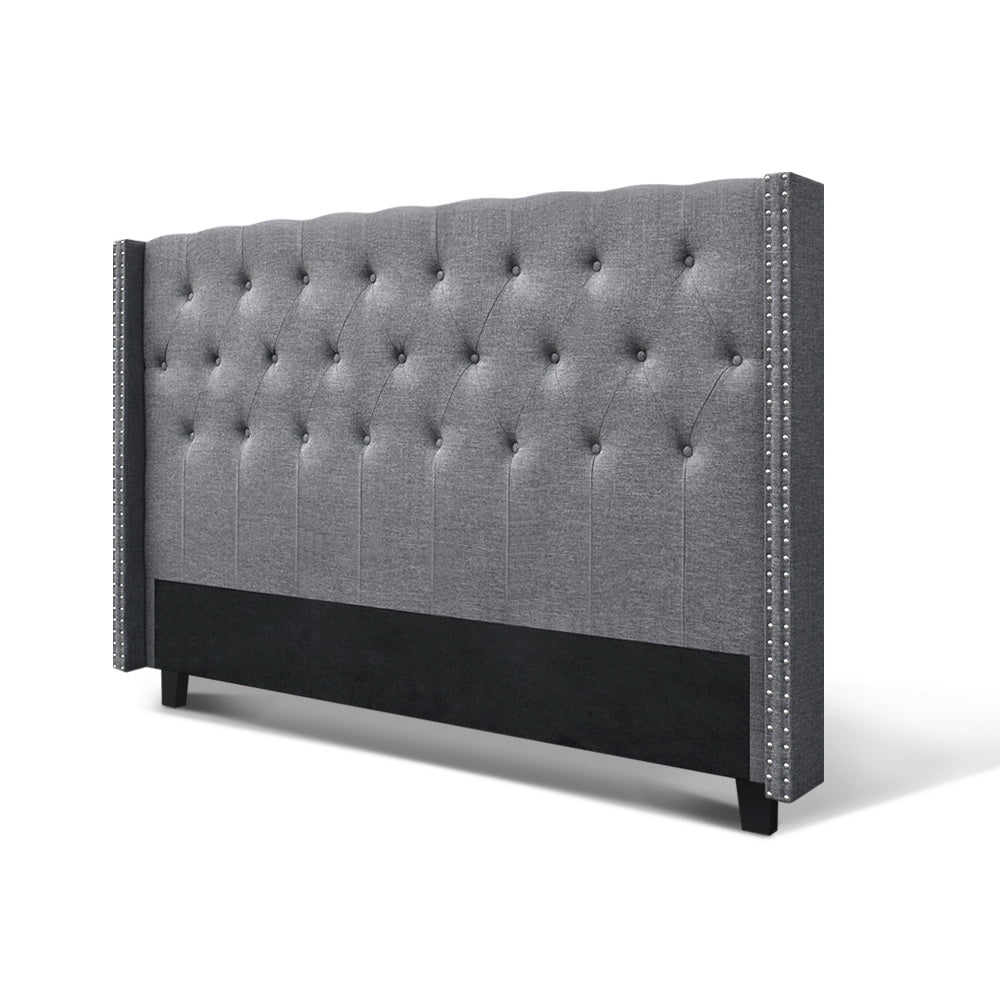 Artiss Bed Head Headboard King Size Fabric LUCA Grey
