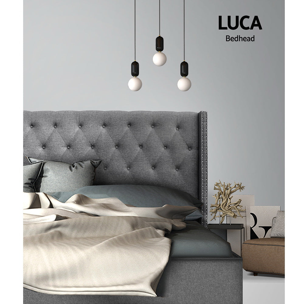 Artiss Bed Head Headboard King Size Fabric LUCA Grey