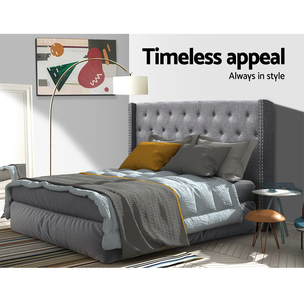 Artiss Bed Head Headboard King Size Fabric LUCA Grey