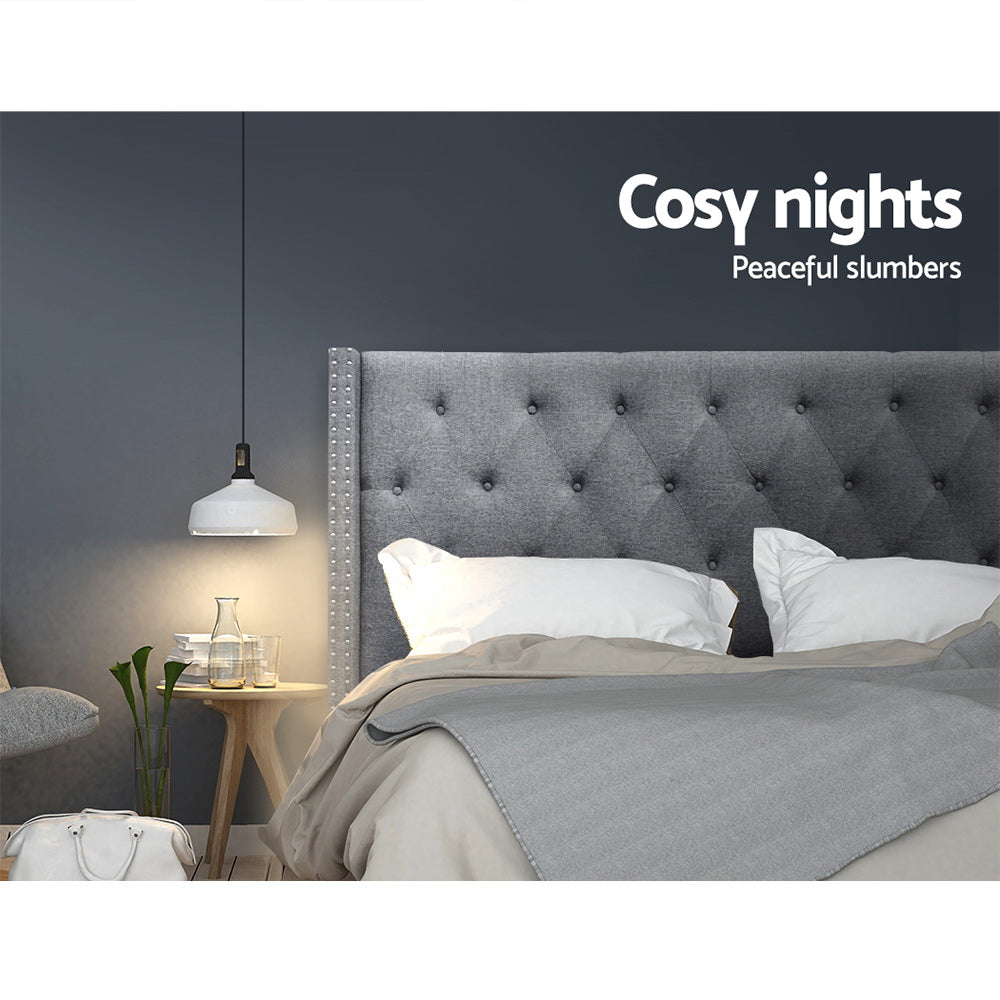 Artiss Bed Head Headboard King Size Fabric LUCA Grey