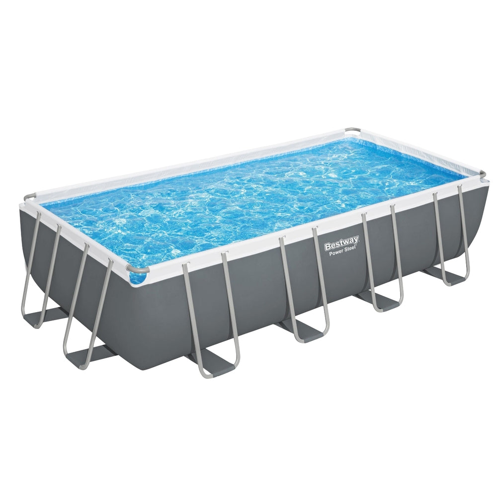 Swimming Pool 549x274x122cm Steel Frame with Filter Pump and Ladder 