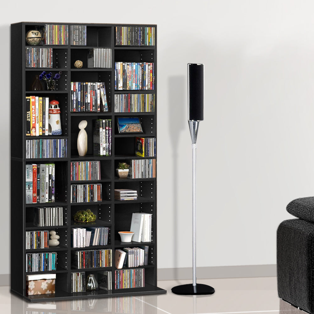 Artiss Bookshelf CD Storage Rack BERT Black