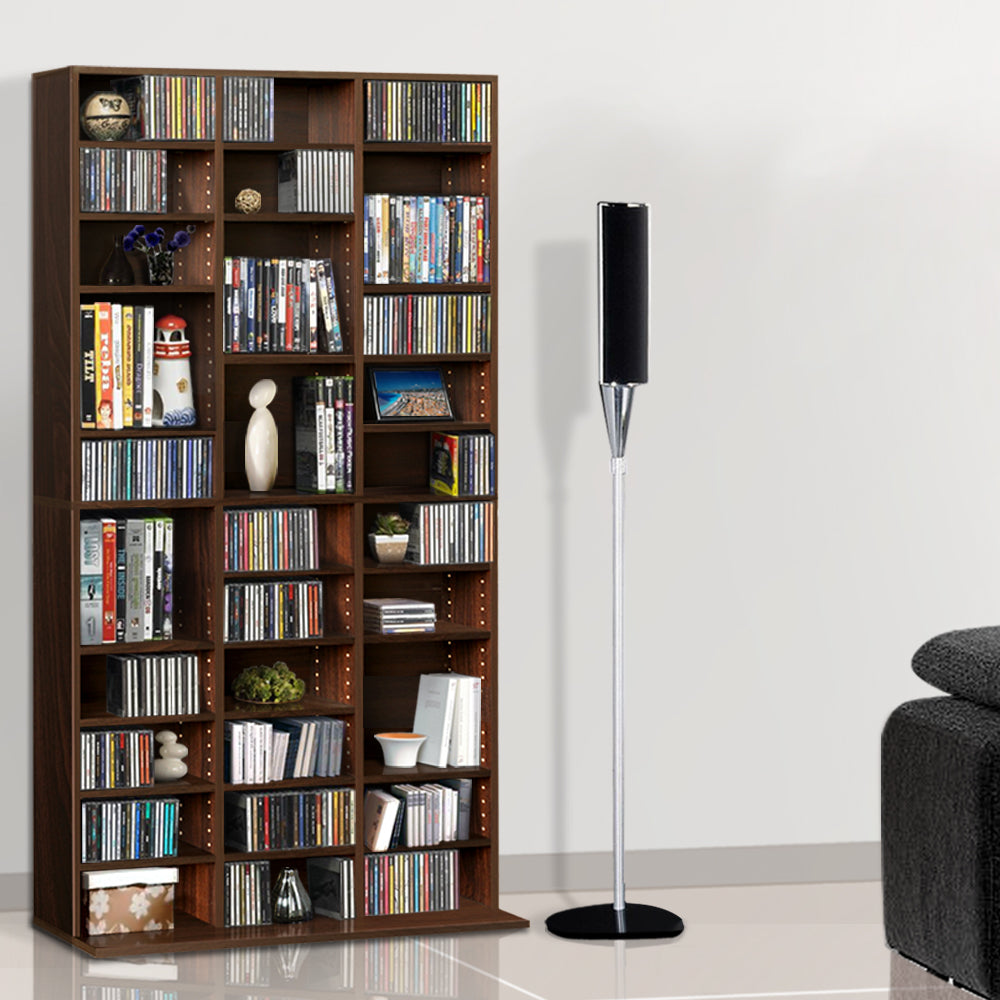 Artiss Bookshelf CD Storage Rack BERT Brown