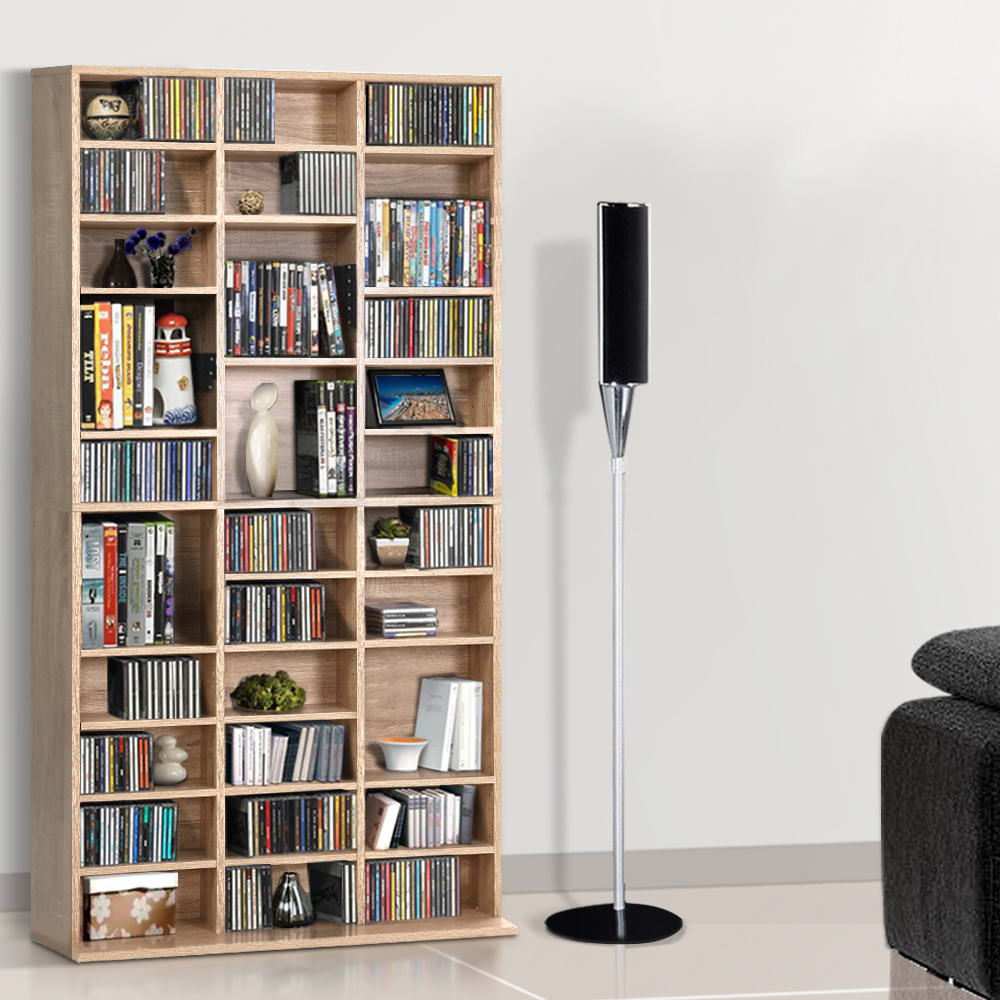 Artiss Bookshelf CD Storage Rack BERT Oak