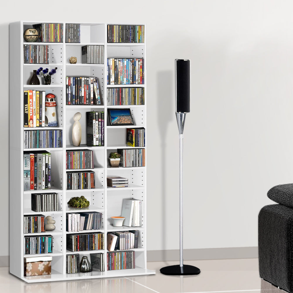 Artiss Bookshelf CD Storage Rack BERT White
