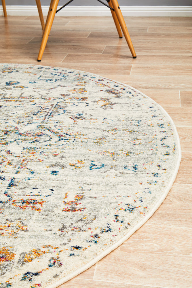 Century 911 Silver Round Rug