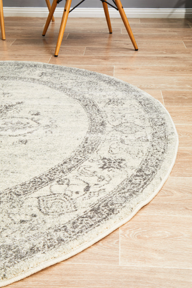 Century 977 Silver Round Rug