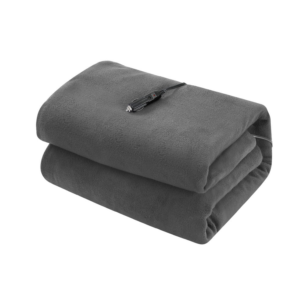 Giselle Electric Heated Blanket for the Car Rug Grey