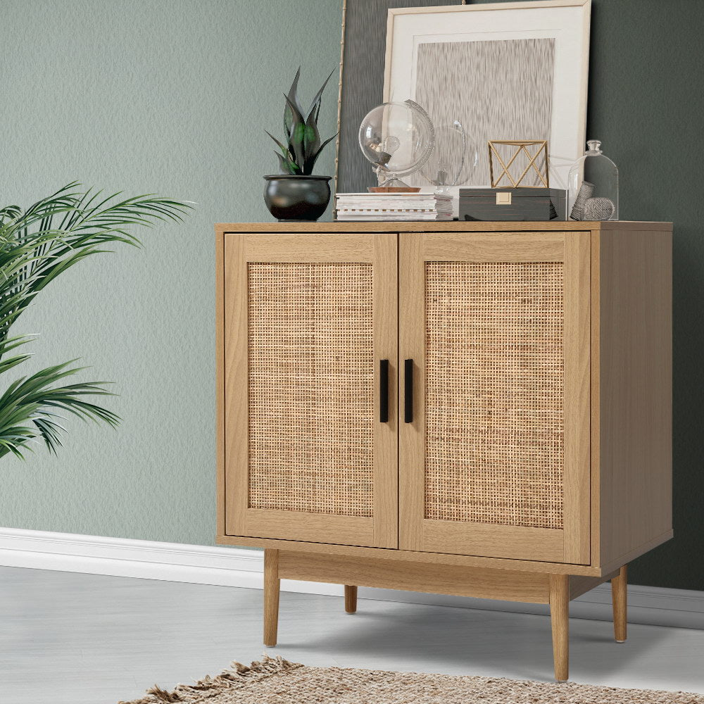 Artiss Rattan Buffet Sideboard 2 Doors BRIONY Oak