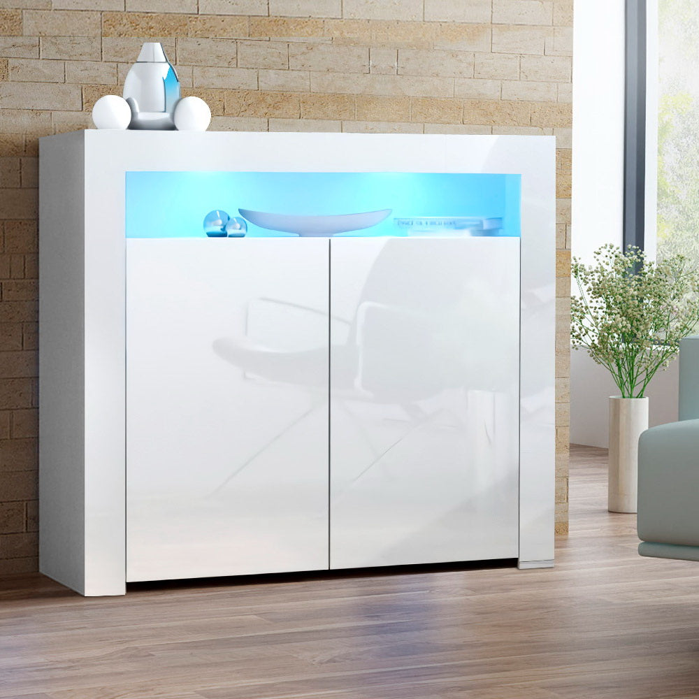 Artiss Buffet Sideboard LED ARNO White