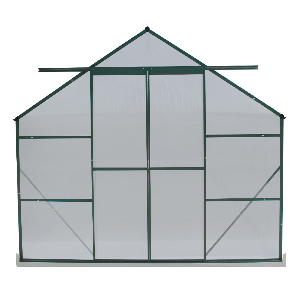 Greenfingers Greenhouse 6.3x2.44x2.1m Aluminium Green House Garden Shed