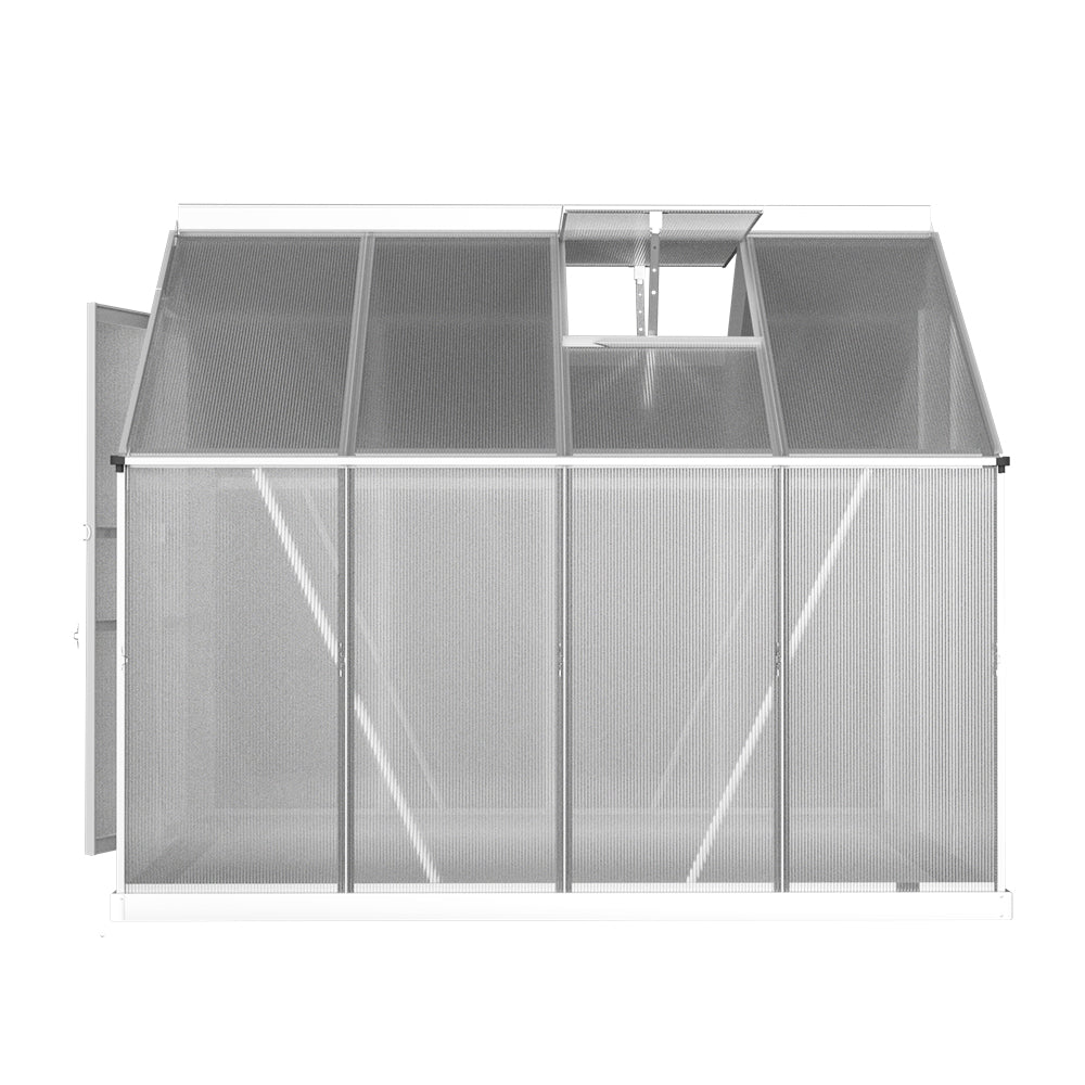 Greenfingers Greenhouse Aluminium Green House Garden Shed 2.4x1.9m