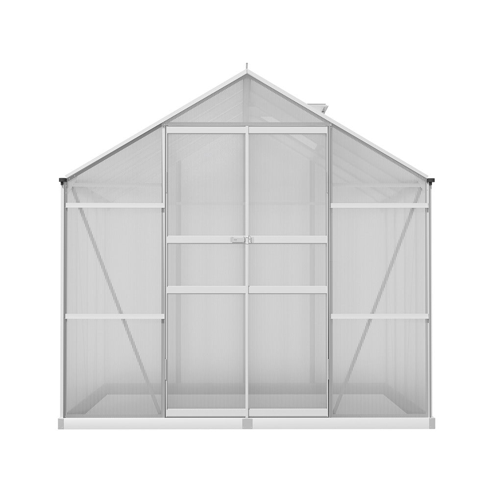 Greenfingers Aluminium Greenhouse Green House Garden Shed 2.4x2.5m