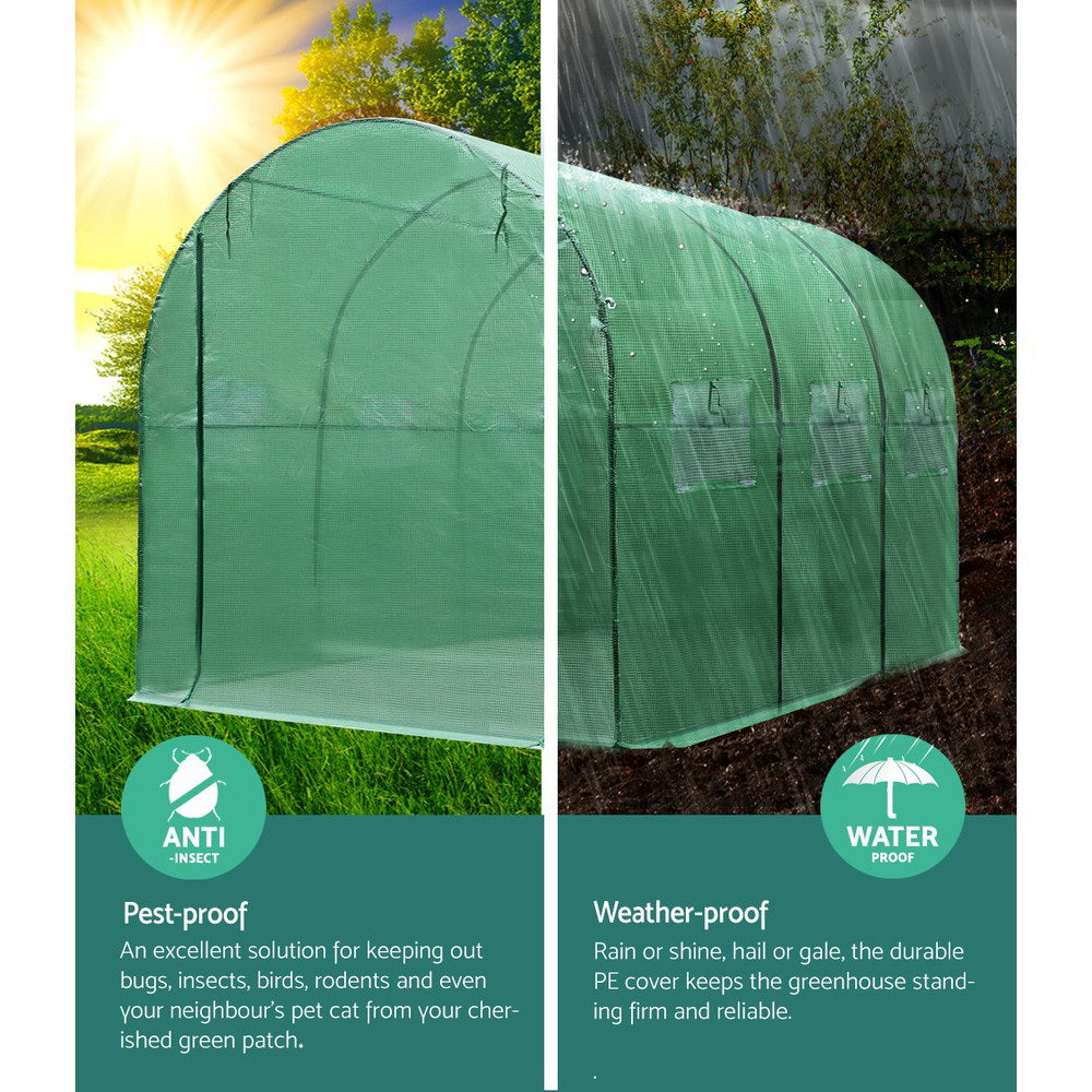 Greenfingers Greenhouse Garden Shed Green House 3X2X2m Greenhouses Storage Lawn