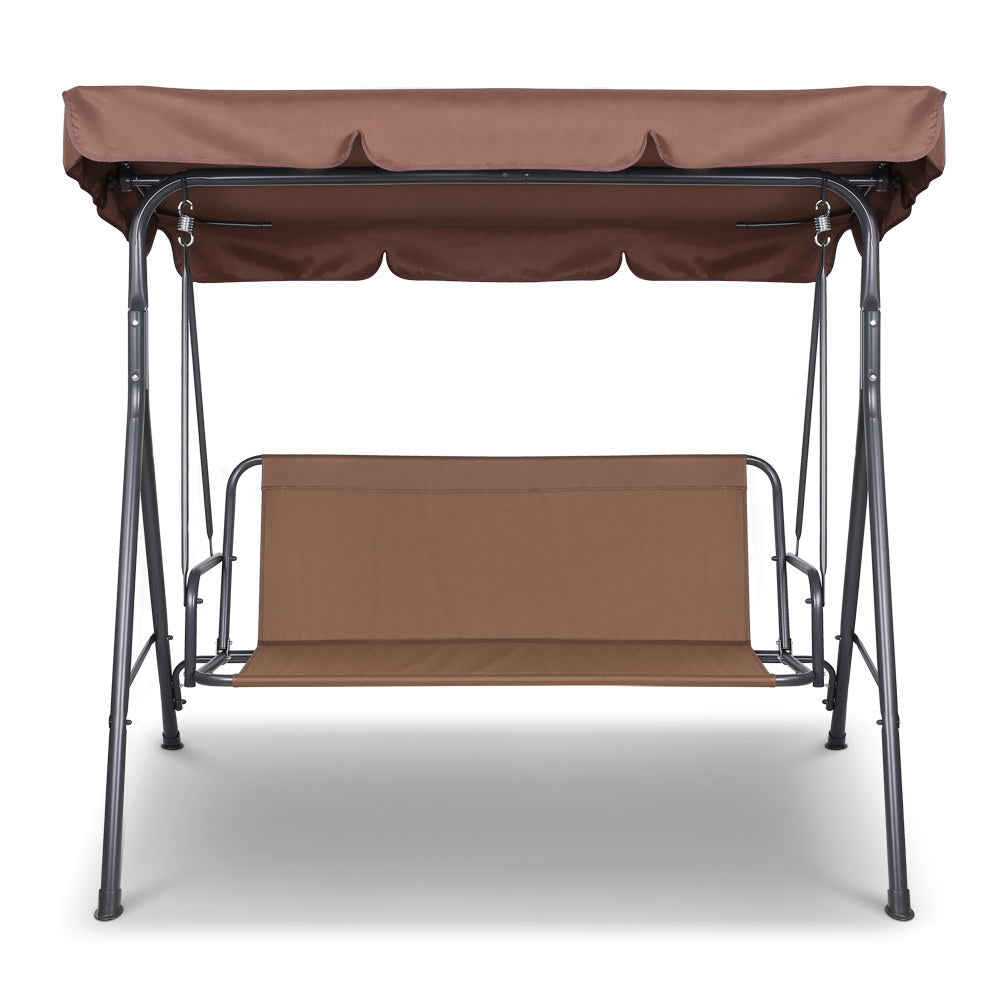 3 Seater Outdoor Coffee Swing Chair with Canopy