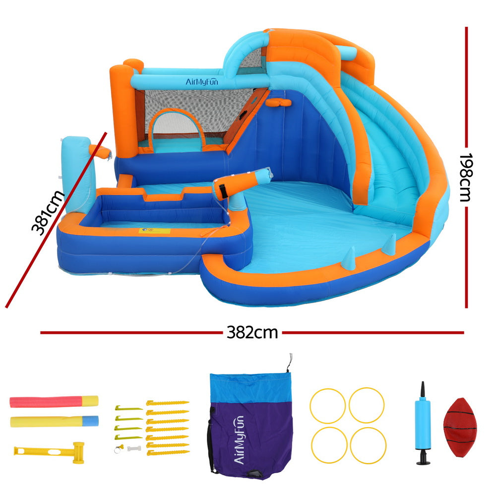 AirMyFun Kids Inflatable Pool Water Slide Park 382x381cm