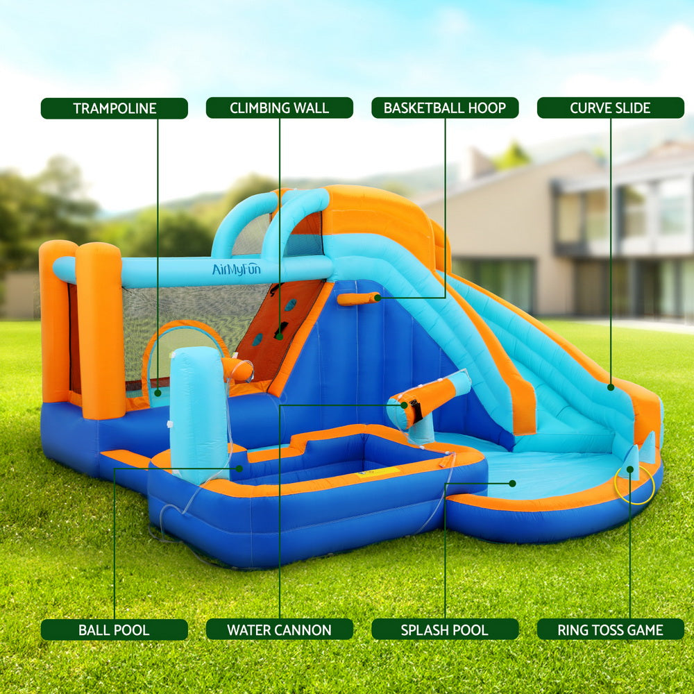 AirMyFun Kids Inflatable Pool Water Slide Park 382x381cm