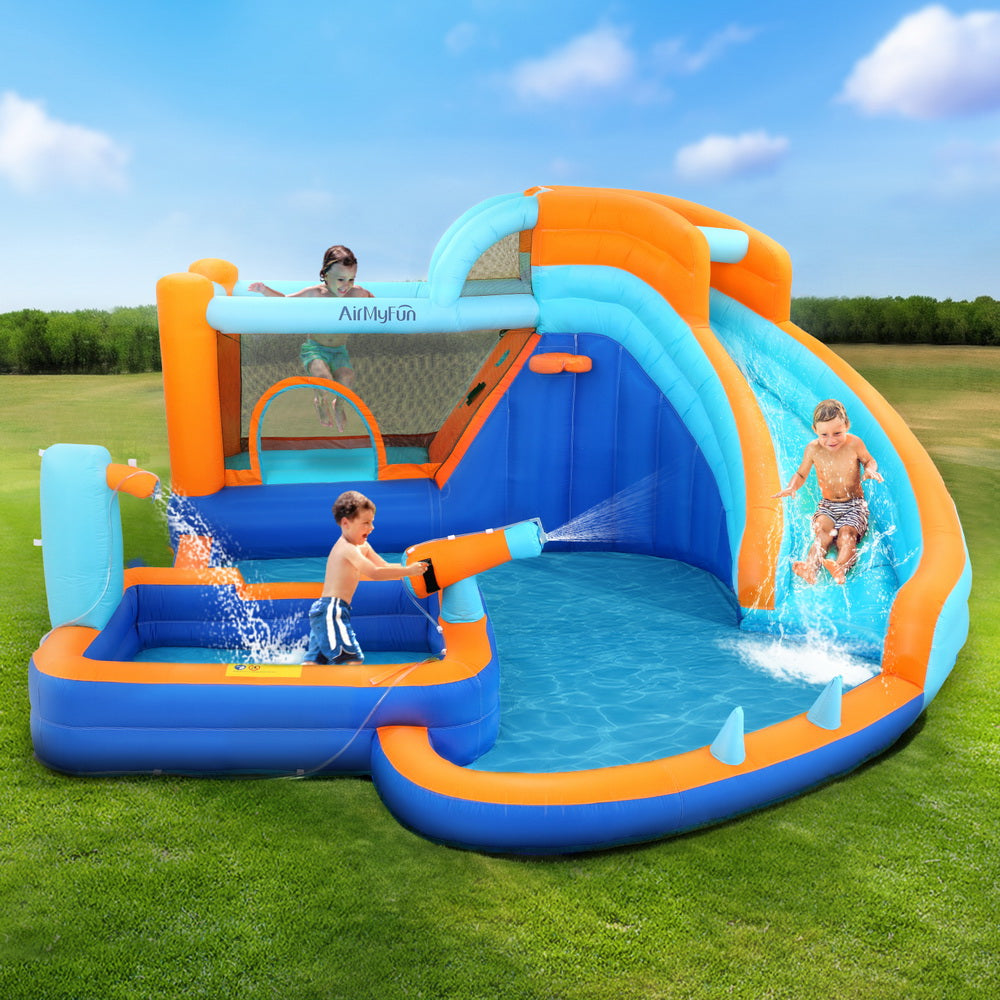 AirMyFun Kids Inflatable Pool Water Slide Park 382x381cm