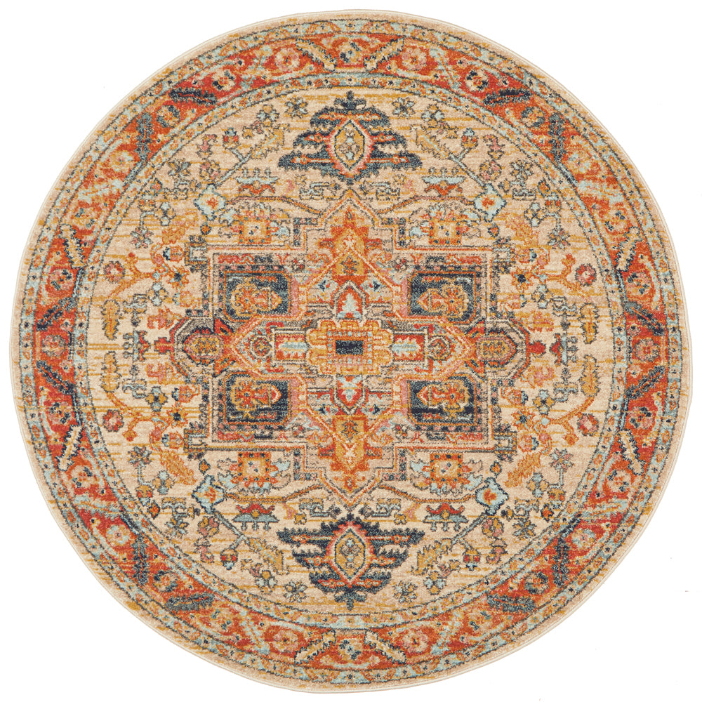 Legacy Rust Round Rug