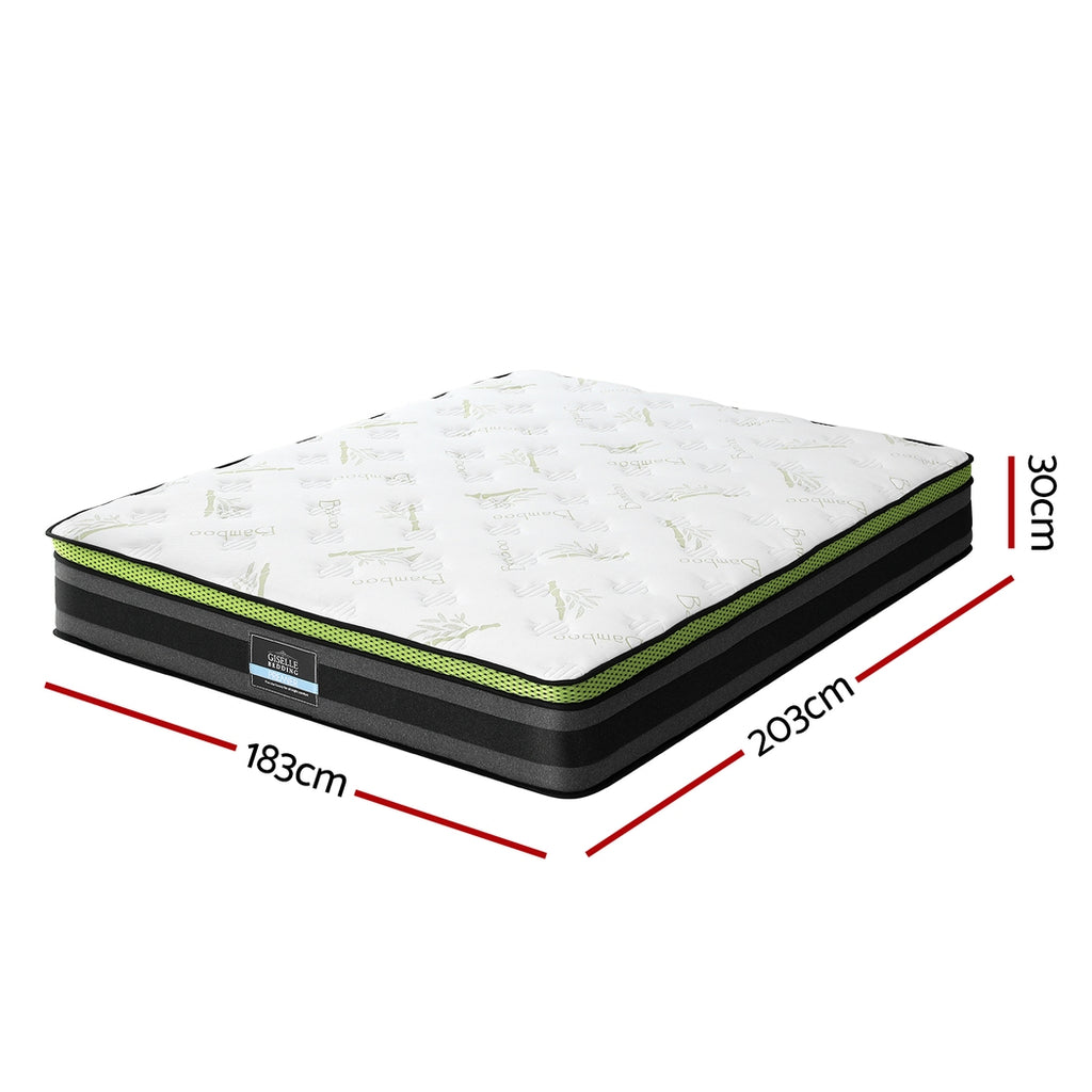 Giselle King size 30cm Mattress Cool Gel Foam firm 6.5