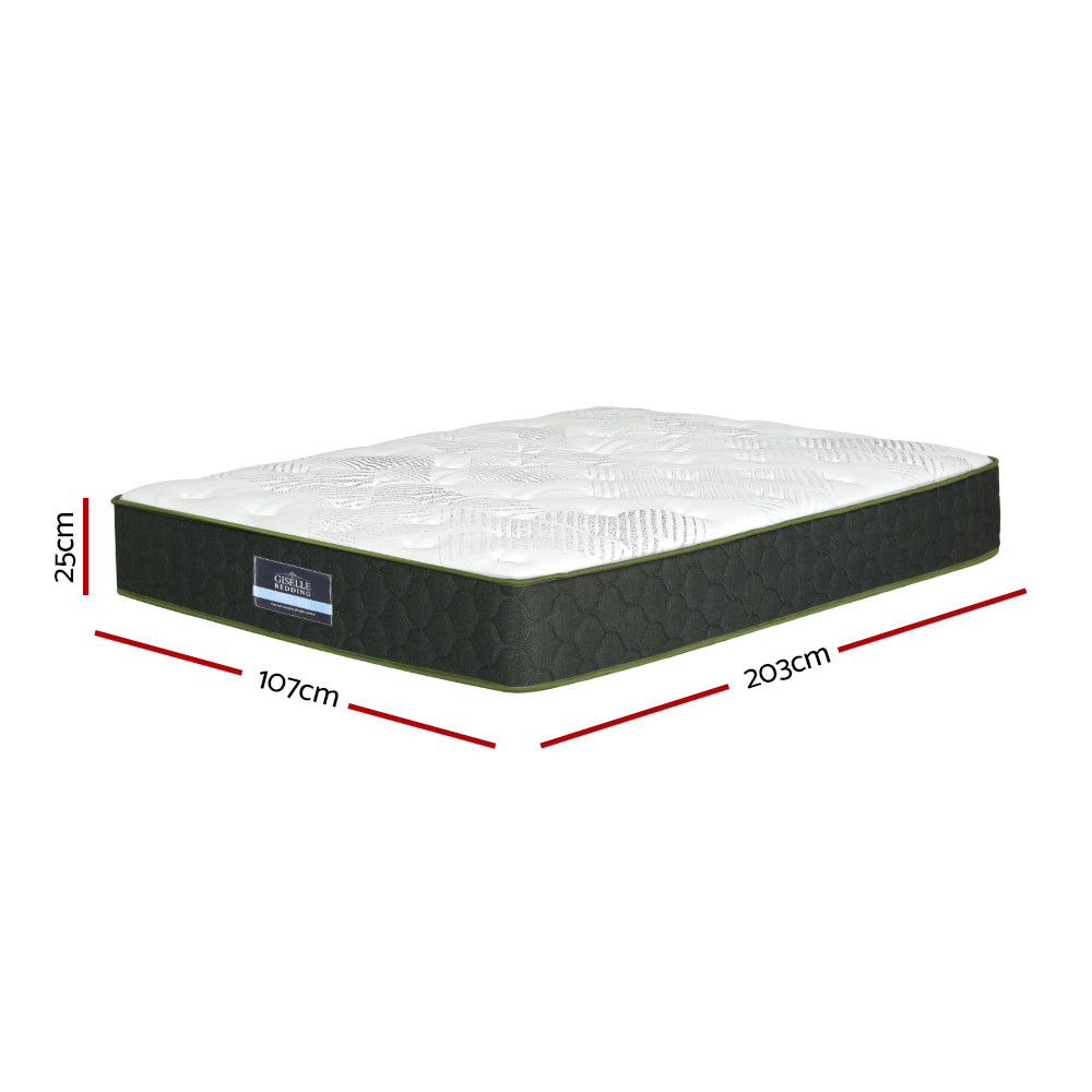 Giselle King Single 25cm Mattress Green Tea Foam firm 6.5