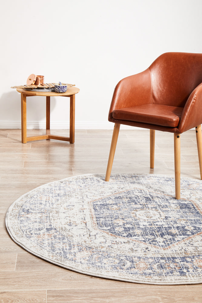 Mayfair Lorissa Blue Round Rug