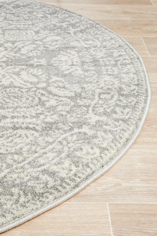 Mirage Gwyneth Stunning Transitional Silver Round Rug