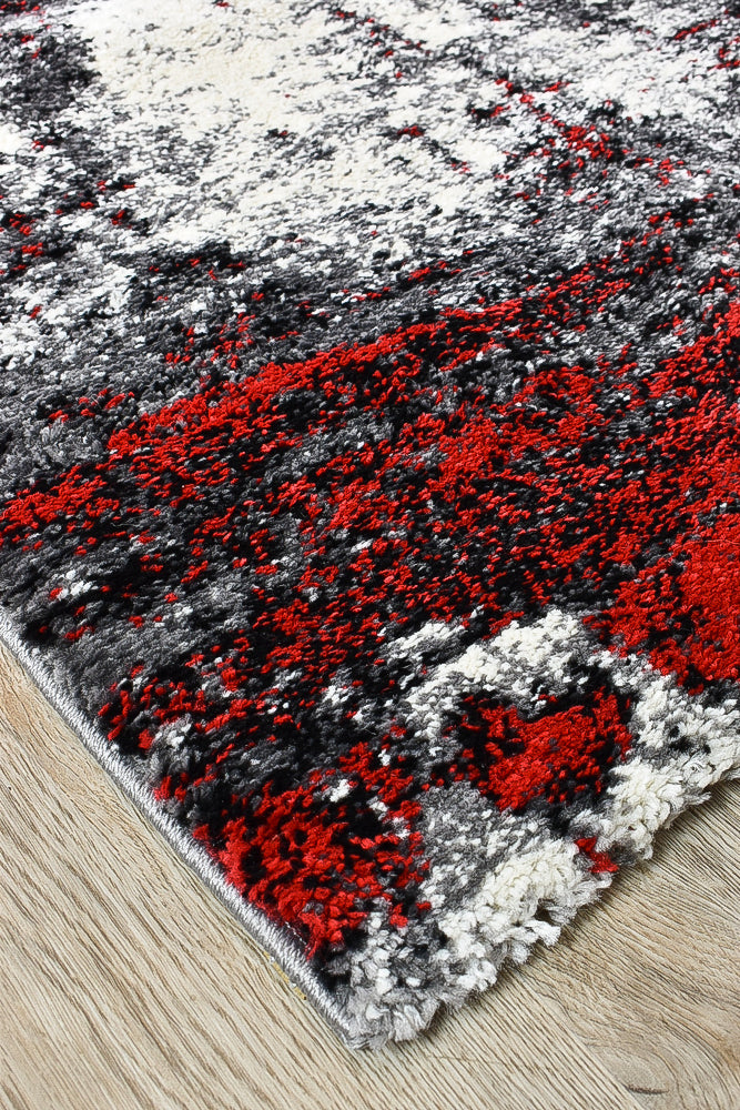 Dahlia White Red Rug