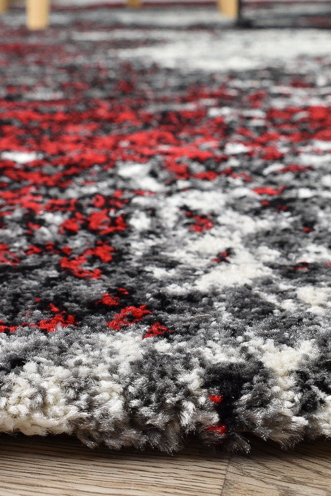 Dahlia White Red Rug