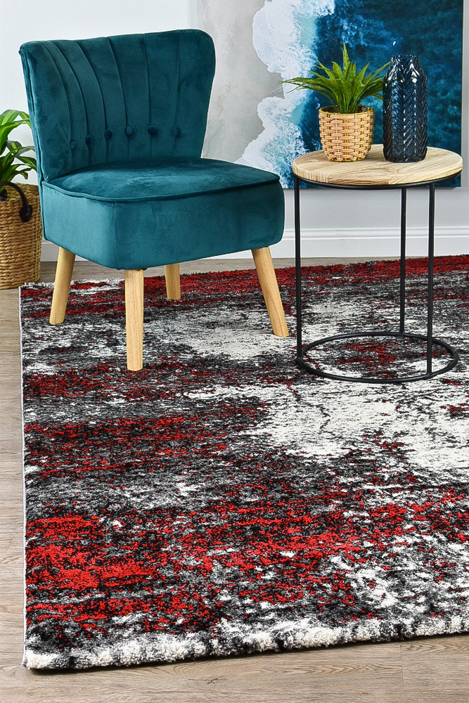 Dahlia White Red Rug