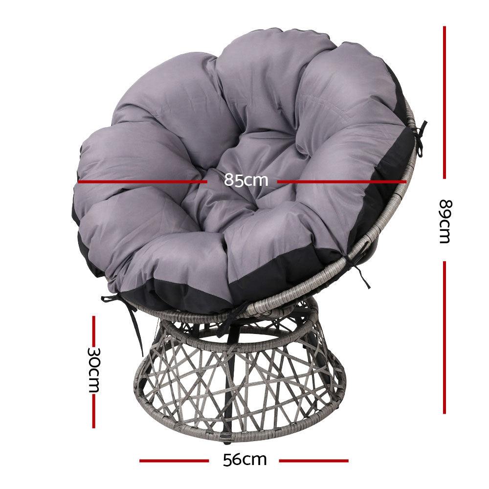 Papasan Grey Chair