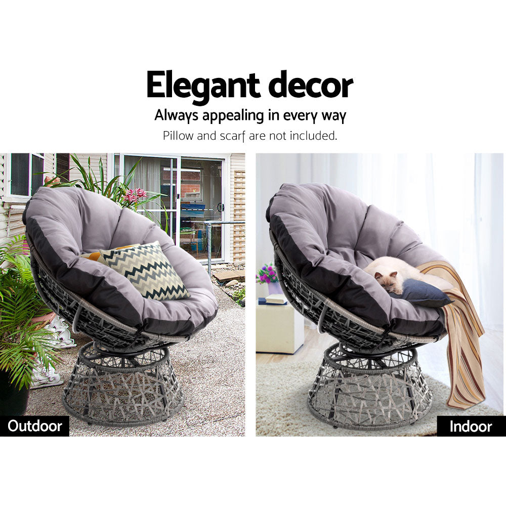 Papasan Grey Chair