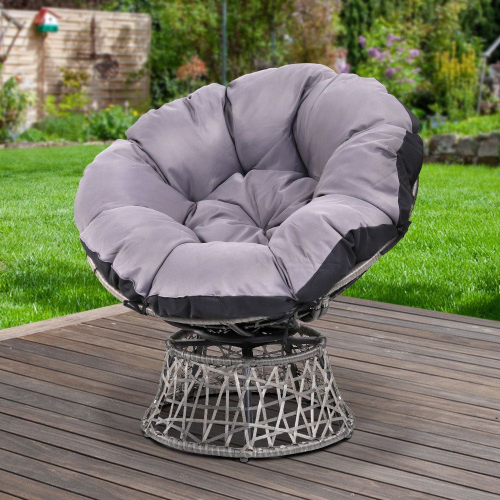 Papasan Grey Chair