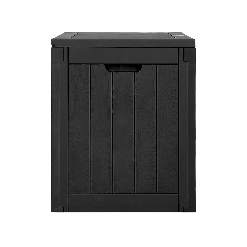 Outdoor Storage Box 118L Container Lockable Indoor Garden Toy Tool Shed Black