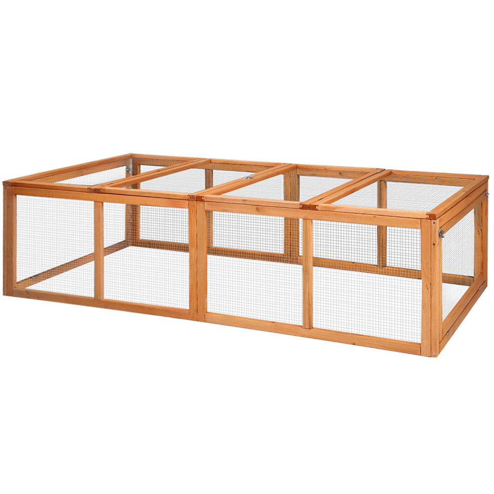 Chicken Coop Rabbit Hutch Guinea Pig Cage size 180x90x49cm Wooden Outdoor Cage House