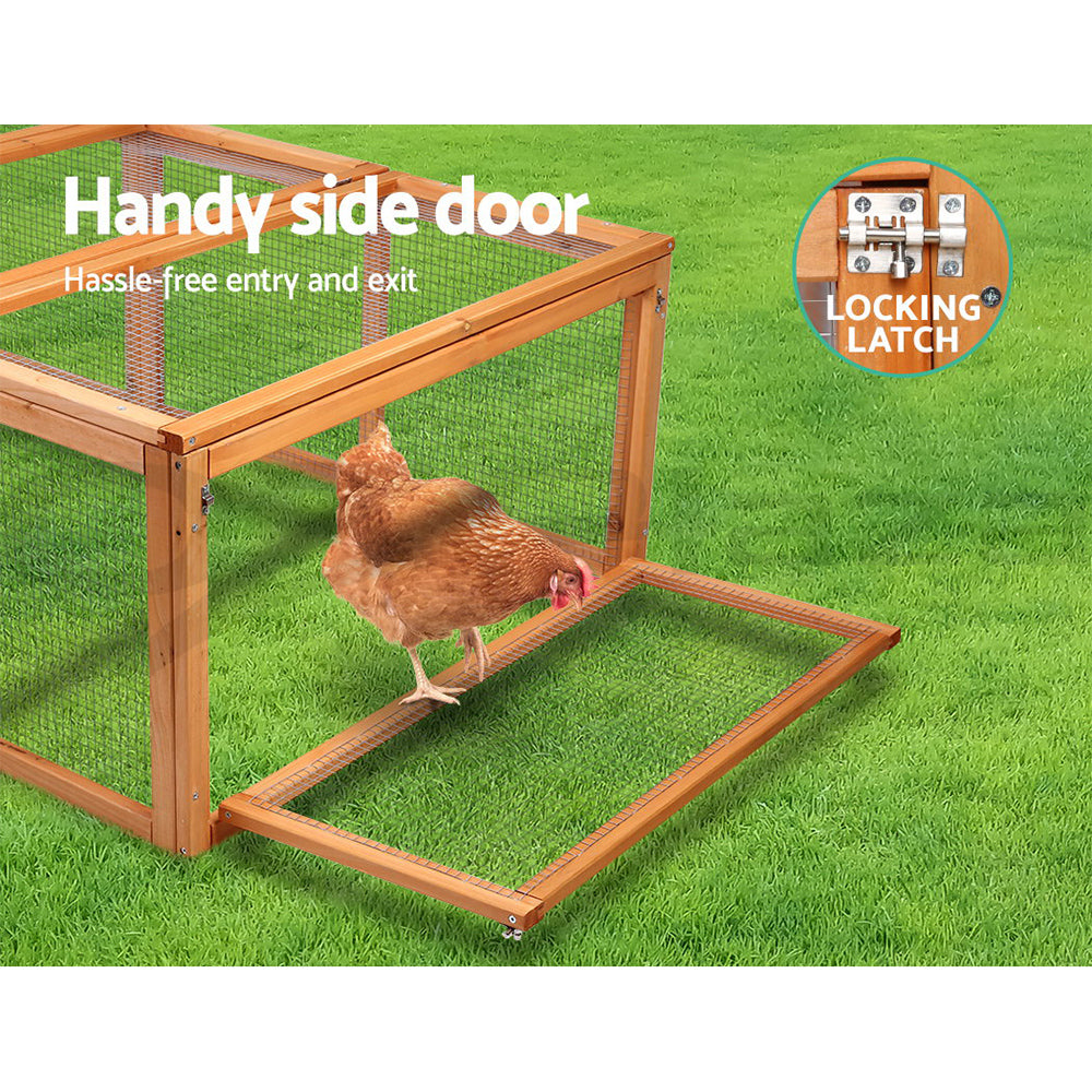 Chicken Coop Rabbit Hutch Guinea Pig Cage size 180x90x49cm Wooden Outdoor Cage House