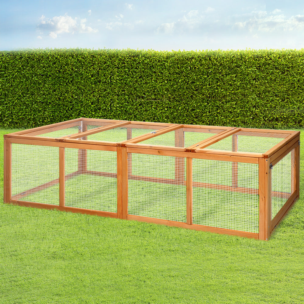 Chicken Coop Rabbit Hutch Guinea Pig Cage size 180x90x49cm Wooden Outdoor Cage House