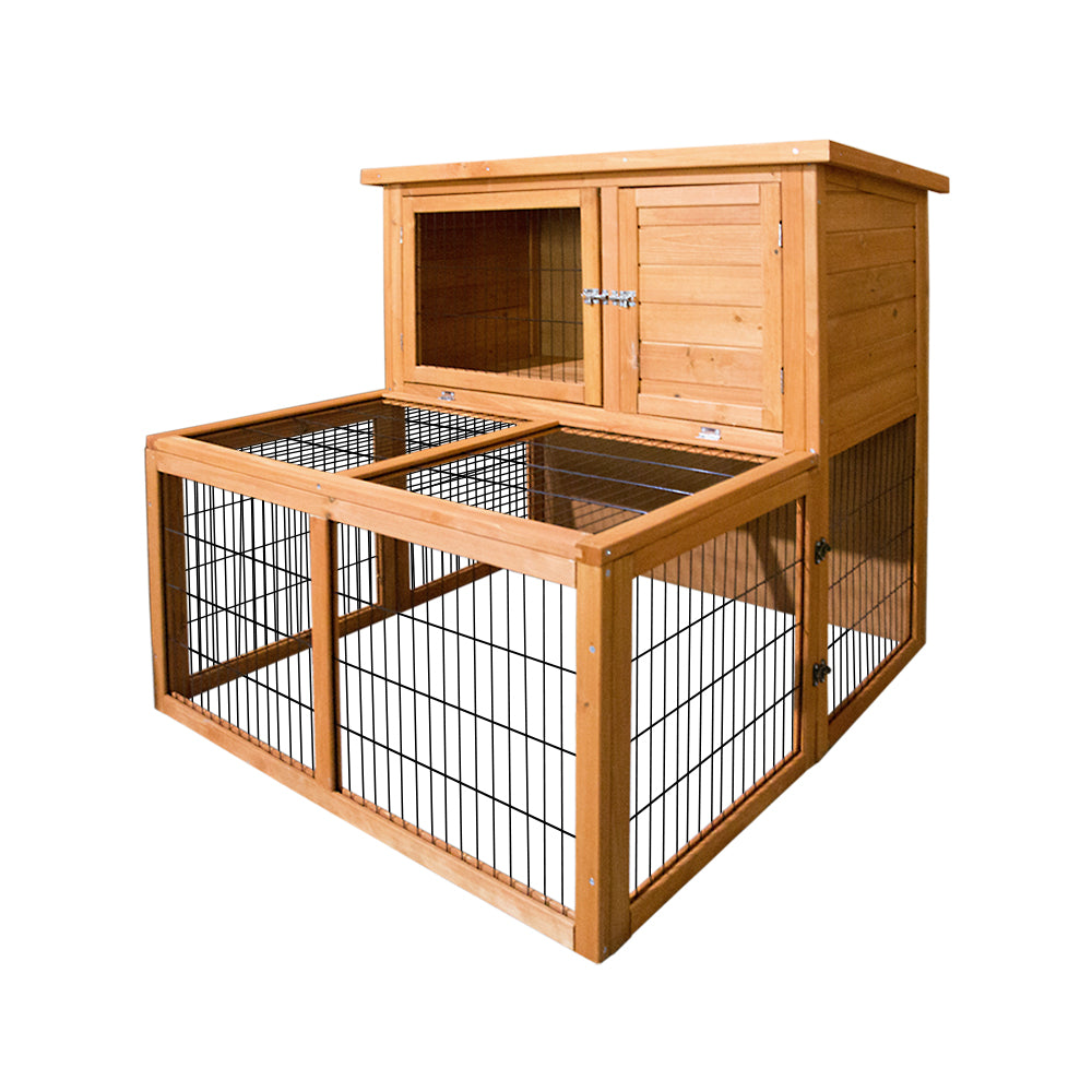 Chicken Coop Rabbit Hutch Guinea Pig Cage size 96x96x100cm Wooden Outdoor Cage House