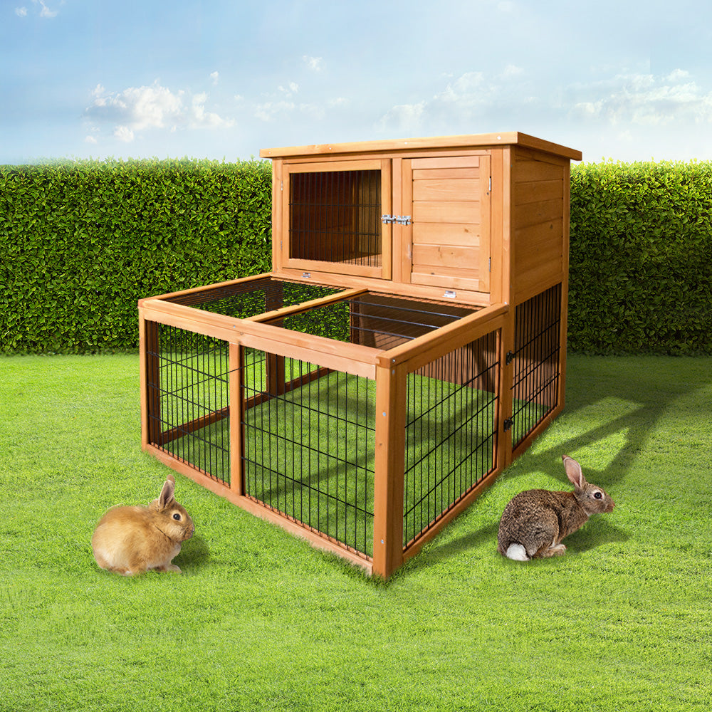 Chicken Coop Rabbit Hutch Guinea Pig Cage size 96x96x100cm Wooden Outdoor Cage House