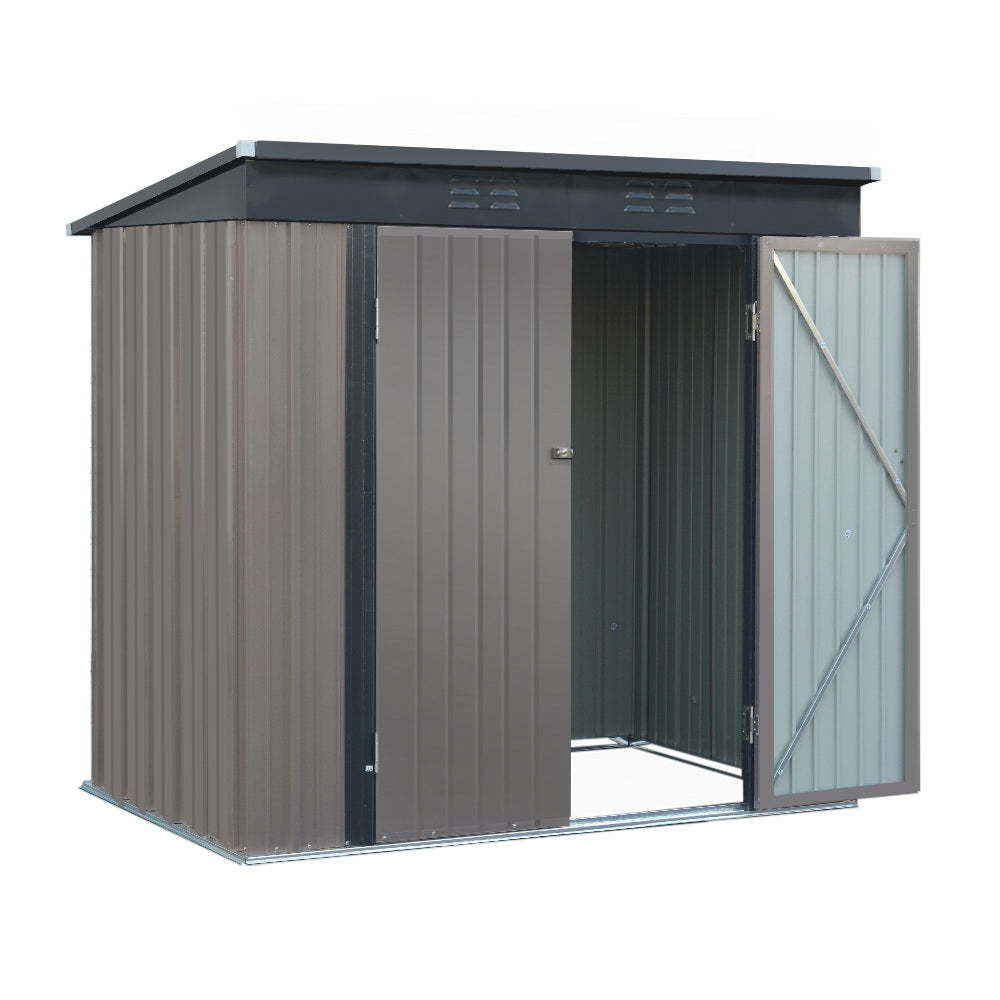 Giantz Garden Shed 1.95x1.31m Sheds Outdoor Storage Steel Workshop House Tool Double Door