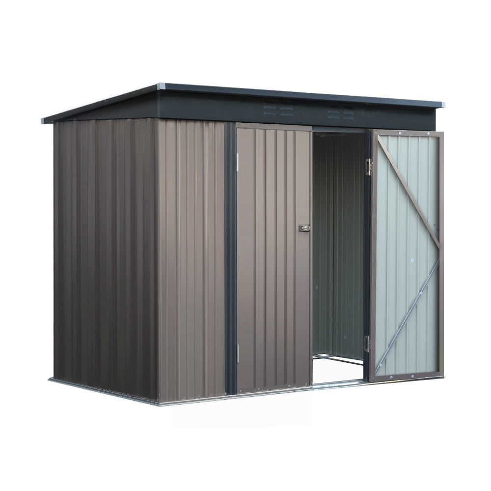 Giantz Garden Shed 2.31x1.31m Sheds Outdoor Storage Tool Metal Workshop Shelter Double Door