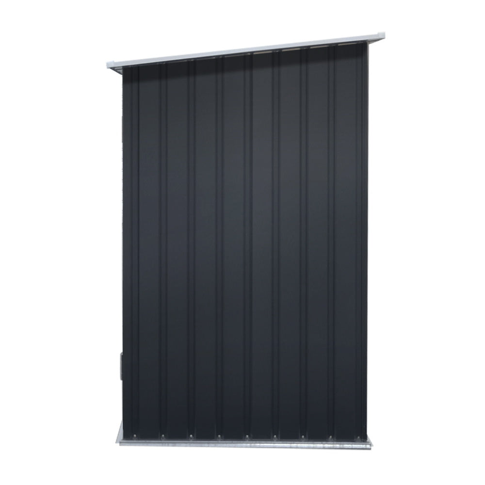 Galvanized Garden Shed 2.49x1.04m Sheds Outdoor Steel 2 in 1 design