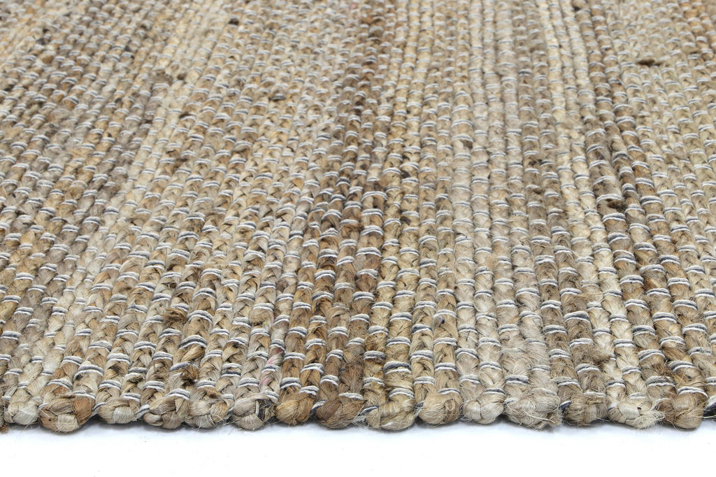 Taj Grey Natural Basket Weave Jute Rug