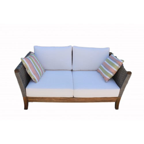 Classic Outdoor Wicker 2 Seater Lounge Sofa