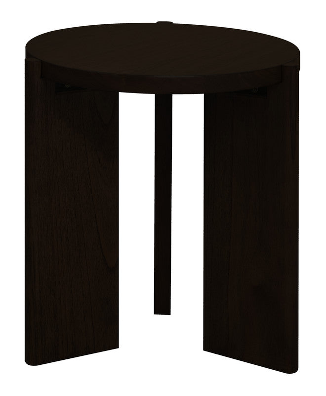 Apollo Round Solid Timber Side Table Black