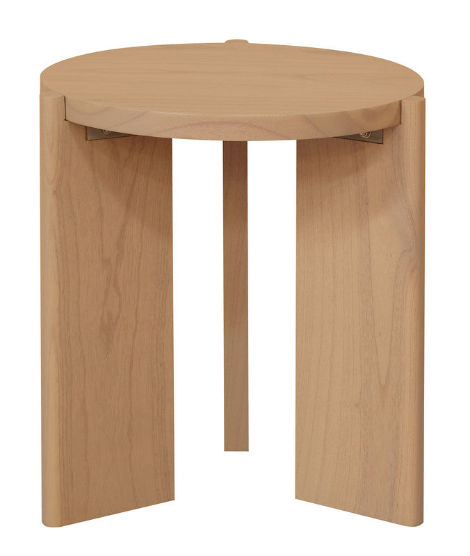 Apollo Round Solid Timber Side Table Natural