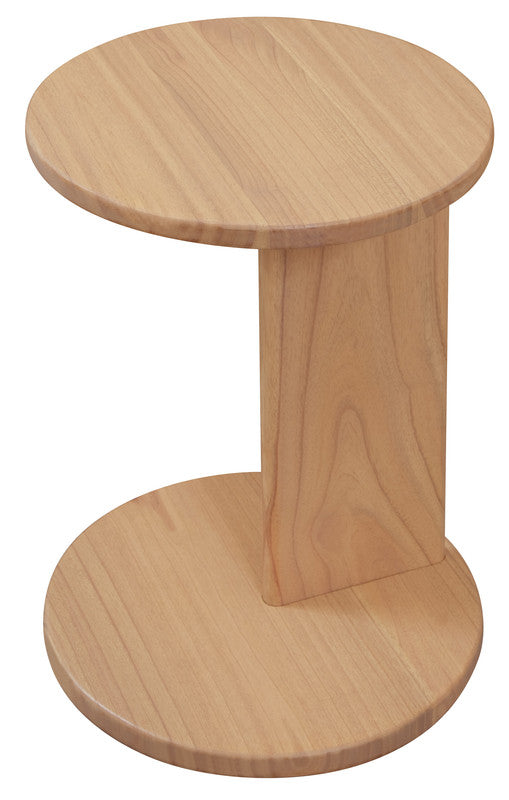 Brentwood Round Solid Timber Lamp Table Natural