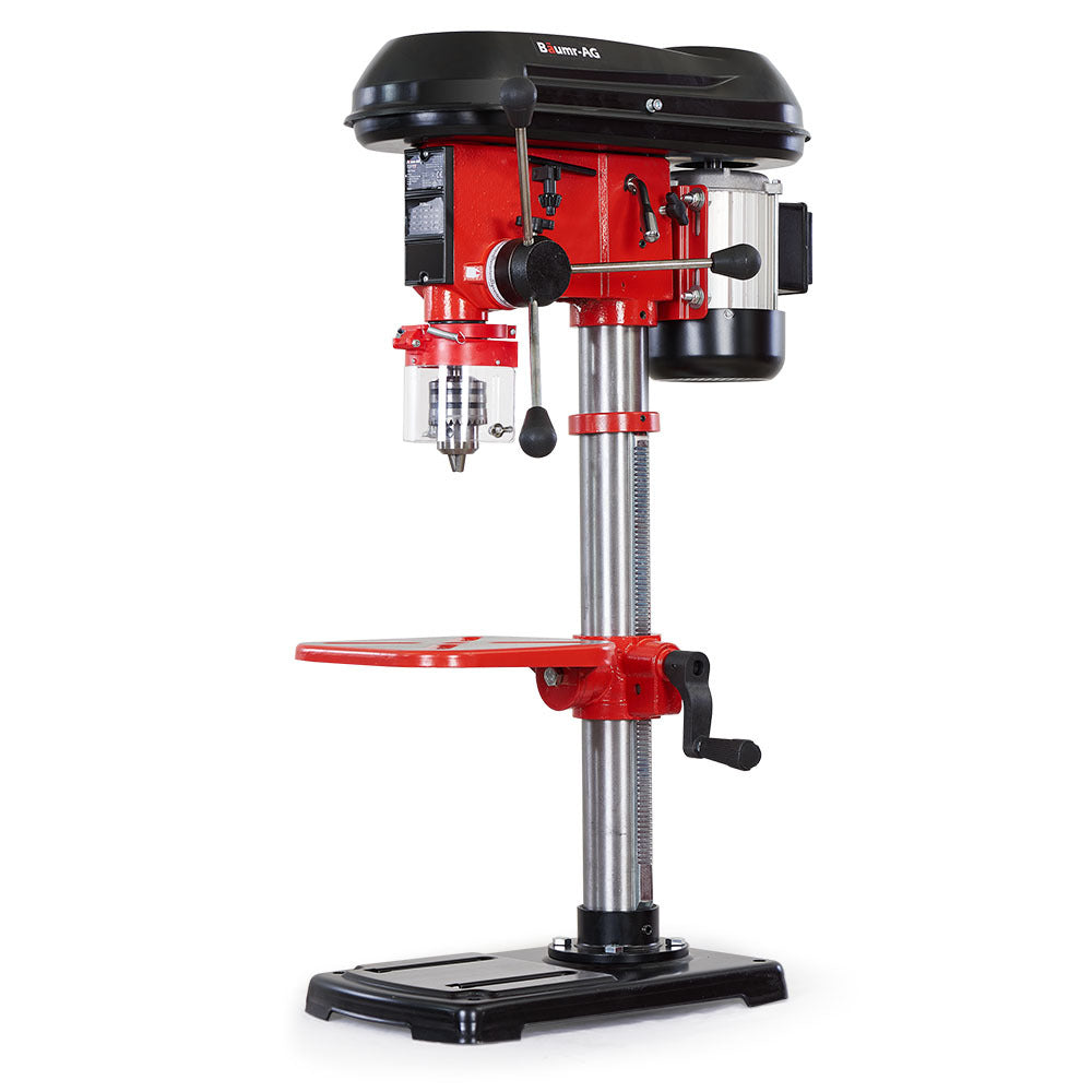 Baumr 600W 12" Pedestal Bench Drill Press, 12 Speeds, 16mm Chuck (DP17)